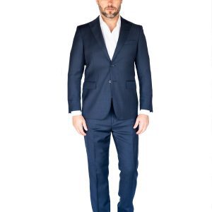 Slim Fit Plaid Peak Lapel Suit